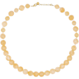 Gul Halskæder Sorelle Jewellery Joy Necklace - Gold/Jade
