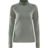 Dame - Grøn - Merinould T-shirts & Toppe Craft Sportswear Women's Adv Subz Wool Running Tee 2 - Thyme Melange