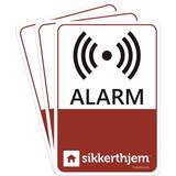 Hvid Kontorindretning & Opbevaring SikkertHjem Alarm Stickers 3-pack