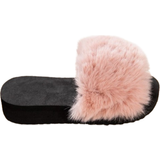 Kunstpels Tøfler Shein 1pair Girls' Minimalist Style Plush Warm Home Slippers For Kids