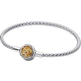 Pandora Guld Armbånd Pandora Game of Thrones House Sigil Clasp Moments Studded Chain Bracelet - Silver/Gold