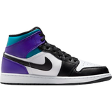 Læder - Multifarvet Sneakers Nike Air Jordan 1 Mid M - White/Bright Concord/True Red/Black