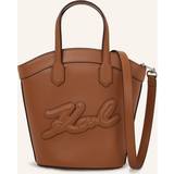 Karl Lagerfeld Brun Tasker Karl Lagerfeld K/signature Tulip Small Tote Bag, Woman, Brown, Size: One size One size
