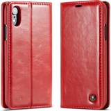 CaseMe Covers med kortholder CaseMe Artificial Leather with Oil and Wax Treated Case for iPhone XR