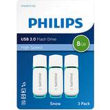 Philips 8 GB USB Stik Philips 3 USB-Sticks Snow weiß 8 GB