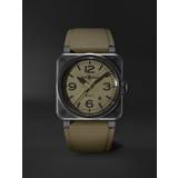 Bell & Ross 12 timer Armbåndsure Bell & Ross BR 03 Automatic 41mm Ceramic and Rubber Watch, Ref. No. BR03A-MIL-CE/SRB Men Green