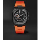 Bell & Ross Sort Armbåndsure Bell & Ross BR-X5 Carbon Orange Limited Edition Automatic 41mm DLC-Coated Titanium and Rubber Watch, Ref. No. BRX5R-BO-TC/SRB Men Black