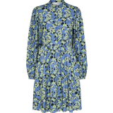 8 - S Kjoler Selected Jana Floral Mini Dress - Ultramarine