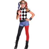 Dragter - Klovne Dragter & Tøj Kostumer Rubies Girls DC Superhero Deluxe Harley Quinn Costume