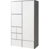 Papir Garderober Ikea VIsthus Grey/White Garderobeskab 122x216cm