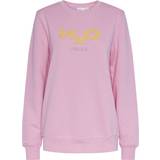 Bomuld - Firkantet - Pink Tøj Pieces Mixtape Sweatshirt - Begonia Pink