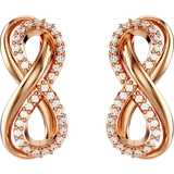Rosaguld Øreringe Swarovski Hyperbola Stud Earrings - Rose Gold/Transparent