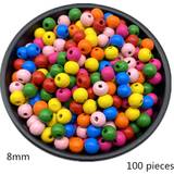 Hobbyartikler Shein 8-20mm Mixed Color Wood Beads For Kids Toys DIY Jewelry Making Accessories