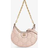 Gucci Pink Tasker Gucci Womens Perfect Pink Matelassé Double G Leather Shoulder bag 14x21cm