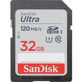 SDHC Hukommelseskort & USB Stik SanDisk Ultra SDHC Class 10 UHS-I U1 120MB/s 32GB