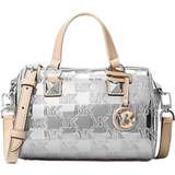 Skulderrem - Sølv Håndtasker Michael Kors Grayson Small Logo Embossed Patent Duffel Crossbody Bag - Silver