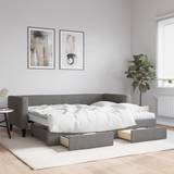 3 personers - Daybeds - Polyester Sofaer vidaXL Daybed With Extension Dark Grey Sofa 223cm 3 personers