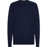Cashmere - Rund hals Overdele Tommy Hilfiger Motted Regular Fit Knitted Sweater - Desert Sky
