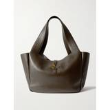 Grå - Ruskind Tote Bag & Shopper tasker Saint Laurent Bea leather tote bag grey One size fits all