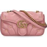 Gucci Pink Tasker Gucci GG-marmont Matelassé-leather Shoulder Bag Womens Rose