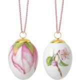 Porcelæn Dekorationer Royal Copenhagen Easter Egg 2024 Apple Blossom Buds + Petals Multicolored Påskepynt 6cm 2stk
