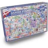 Klassiske puslespil Lautapelit Danish Stamps 1000 Pieces