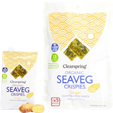 Sukkerfrie Snacks Clearspring Organic Seaveg Crispies Multipack Ginger 20g 5stk 1pack