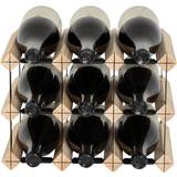 Brun - Metal Vinreoler Mensolas - 9 bottles Wine Rack 32x22.5cm