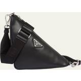 Prada Herre Håndtasker Prada Men's Leather Triangle Crossbody Bag