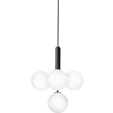 Hvid - Lysekroner Loftlamper Nuura Miira 4 Grey/Opal Pendel 38cm