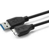 Nikkel - USB-kabel Kabler MicroConnect USB A - USB Micro B 3.0 M-M 3m