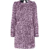 Kjoler Selected Sequin Mini Dress - Pink Lavender