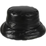 Prada Sort Tøj Prada Leather Logo Hat