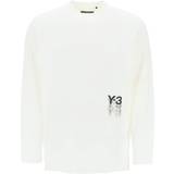 Y-3 Slim Tøj Y-3 long-sleeved t-shirt with logo print White White