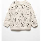 Mango Lynlås Børnetøj Mango Baby Snoopy Garden Print Sweatshirt, Pastel Brown