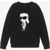 Børnetøj Karl Lagerfeld Kids Boys Black Cotton Karl Ikonik Sweatshirt