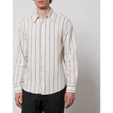 NN07 Stribede Tøj NN07 Quinsy Striped Linen Shirt Ecru Multi