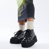 Kickers Herre Sko Kickers Adult Unisex Boot Platform Patent Leather Black