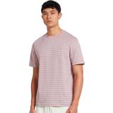 FARAH Pink Tøj FARAH Oakland Striped Short Sleeve T-Shirt
