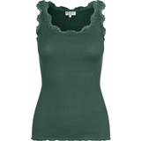 Grøn - One Size - Silke Tøj Rosemunde Silketop Grøn