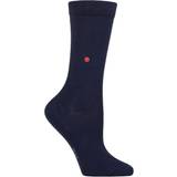 Burlington Dame Tøj Burlington Damen Socken Lady W SO Baumwolle einfarbig Paar, Blau Marine 6120 neu umweltfreundlich, 36-41