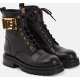 Balmain Sort Sko Balmain Romy leather lace-up boots black