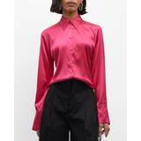 Pinko Silke Tøj Pinko Silk Satin Button-Front Shirt