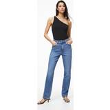 H&M Blå Bukser & Shorts H&M Dame Blå Slim Straight Ultra High Jeans