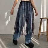 Midinederdele - Polyamid Shein Women's Mesh See-Through Midi Skirt