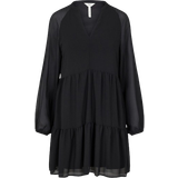 Løs - Polyester Kjoler Object Mila Gia Mini Dress - Black