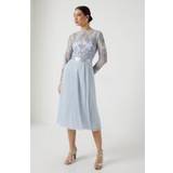 Coast Enskuldret / Enæremet Tøj Coast Premium Embroidered Bodice Pleat Skirt Bridesmaids Dress Ice Blue