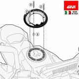 Motorcykelklistermærker Givi bf33 flansch spezifikation für l’verwendung von taschen von tank tanklock Schwarz Tankrucksäcke mit Tanklock System