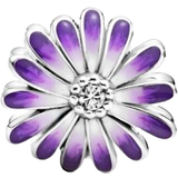 Pandora Daisy Charm - Silver/Purple/Transparent
