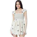 Free People Kjoler Free People Tory Embroidered Mini Dress in Cream. L, M, XL, XS